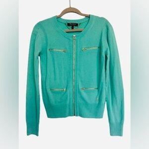 Juicy Couture Mint Green Wool and Cashmere Blend Cardigan. Size S